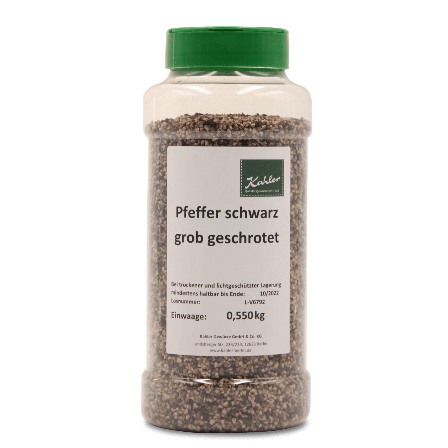 Schwarzer Pfeffer 'geschrotet'